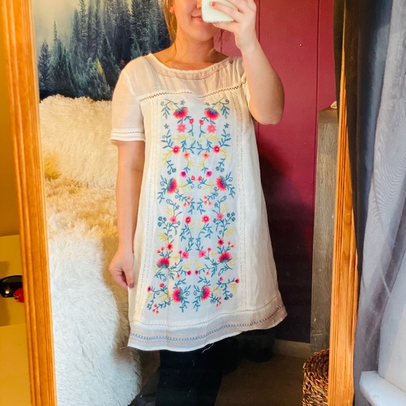 UMGEE Floral Embroidery Boho Dress B3 - Picture 2 of 5